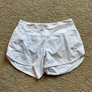 Lululemon Speed Up 2.5" White Shorts